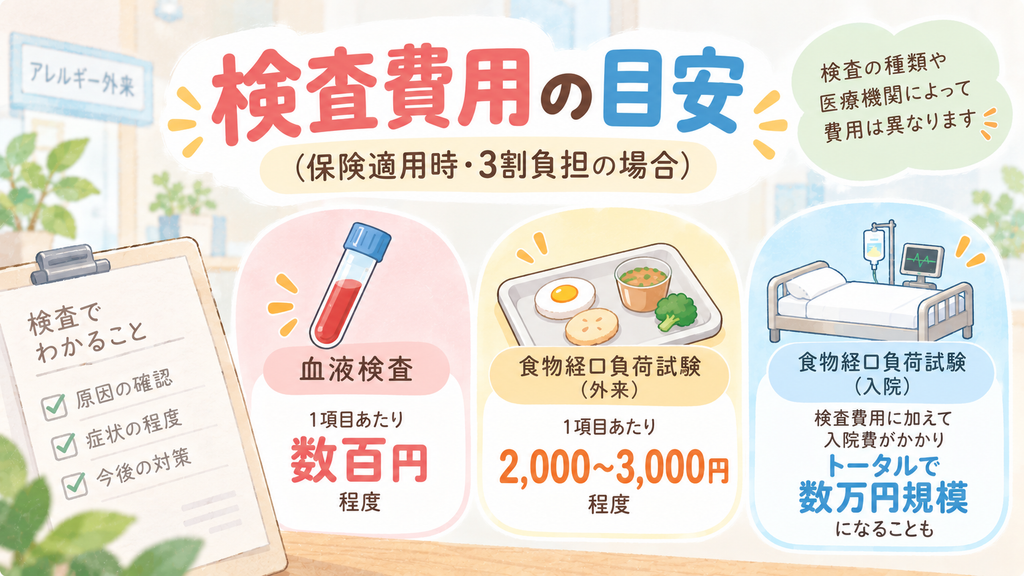 検査費用の目安(保険適用時・3割負担の場合)