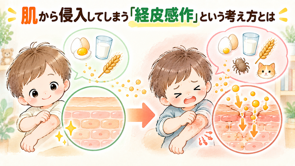 肌から侵入してしまう「経皮感作」という考え方とは