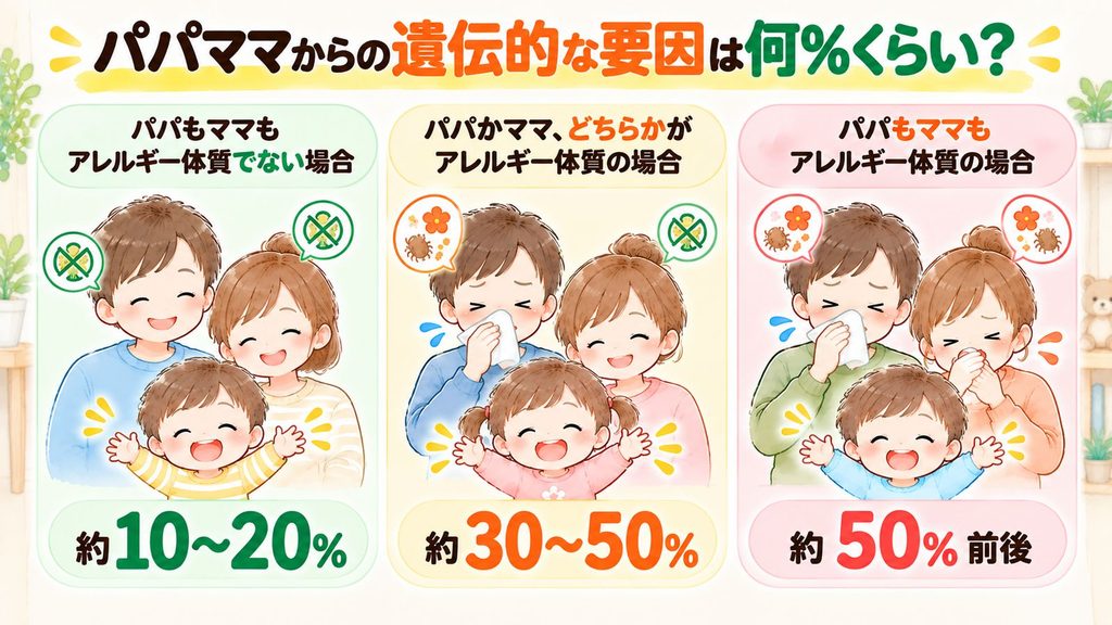 アレルギーはパパママから遺伝する？