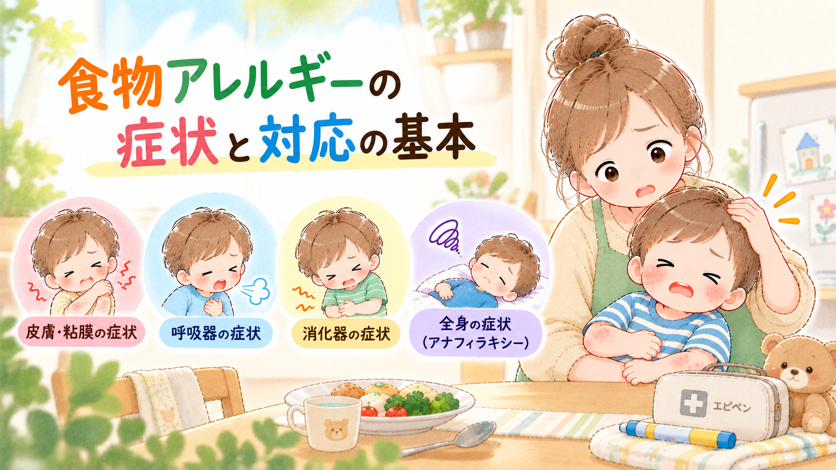 食物アレルギーの症状と対応の基本
