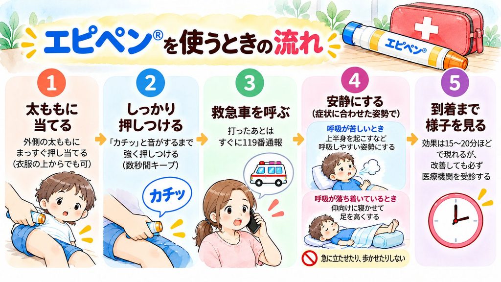 命に関わる症状に使う「エピペン®」