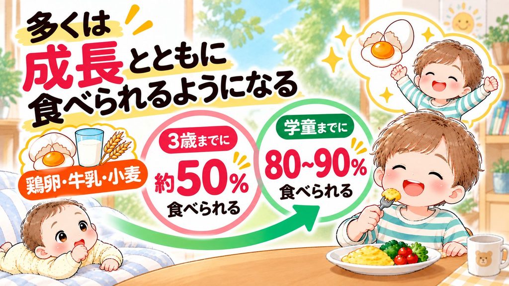 多くは成長とともに食べられるようになる