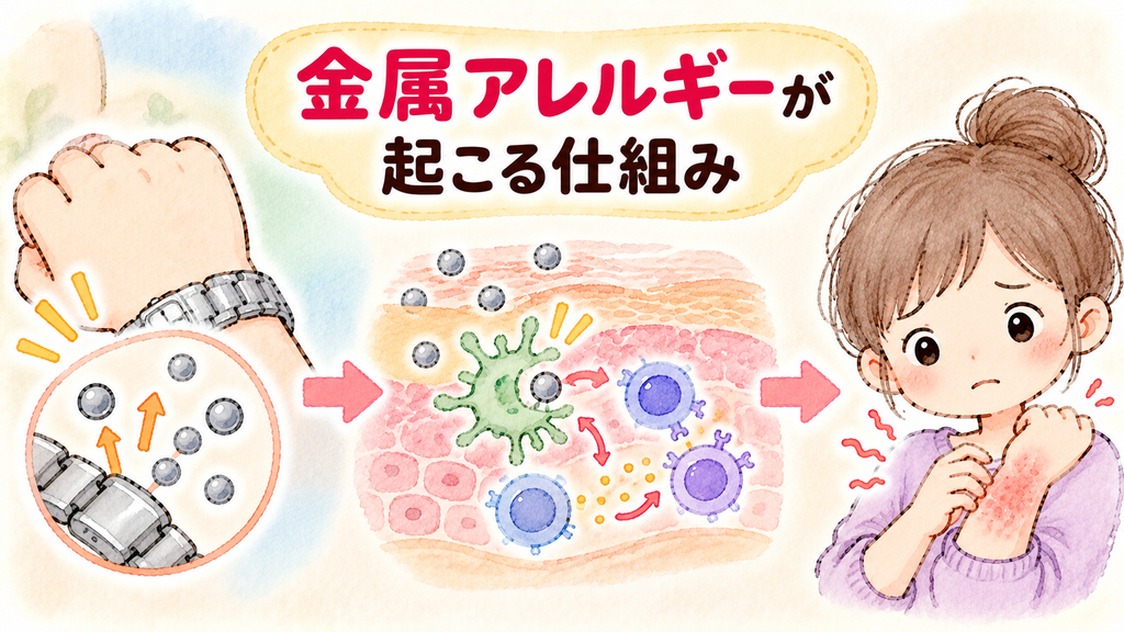 金属アレルギーが起こる仕組み