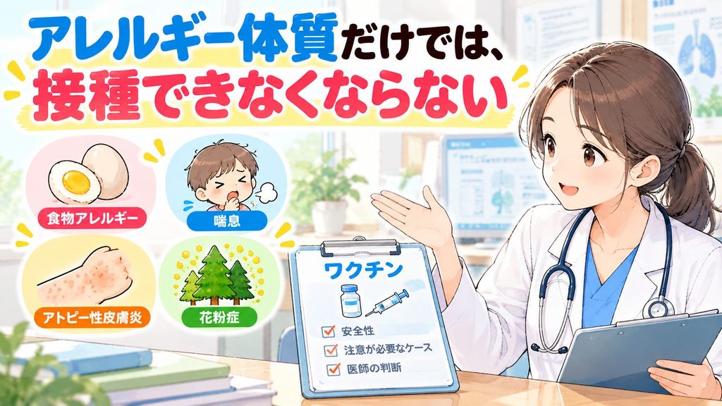 アレルギーがある子の予防接種｜接種できないのはどんなとき？