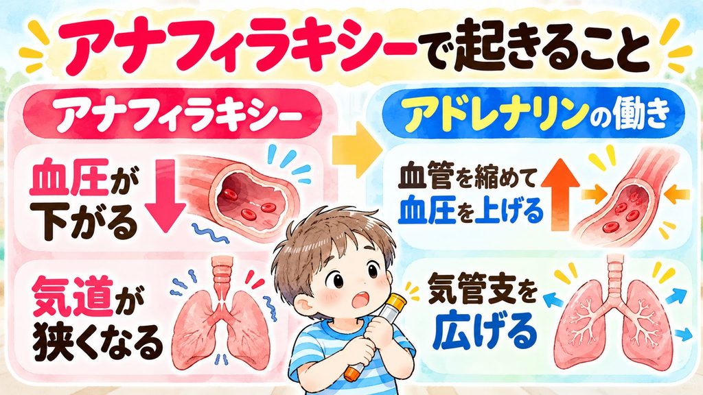 アナフィラキシーのとき、体の中では