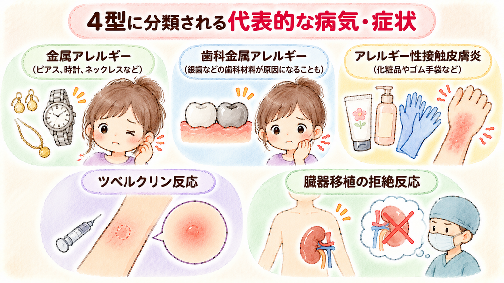 4型に分類される代表的な病気・症状