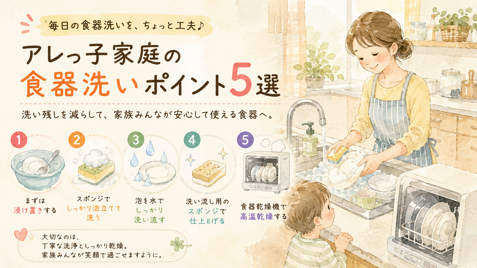 食器の洗い残しポイント５選
