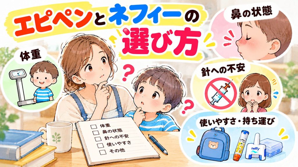 エピペンとネフィーの選び方｜体重・鼻の状態・針への不安