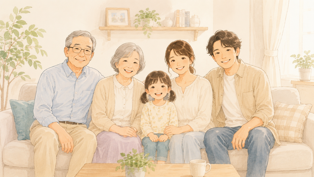 様々な年代の家族の様子