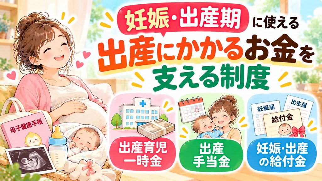妊娠・出産期：出産そのものにかかるお金を支える制度