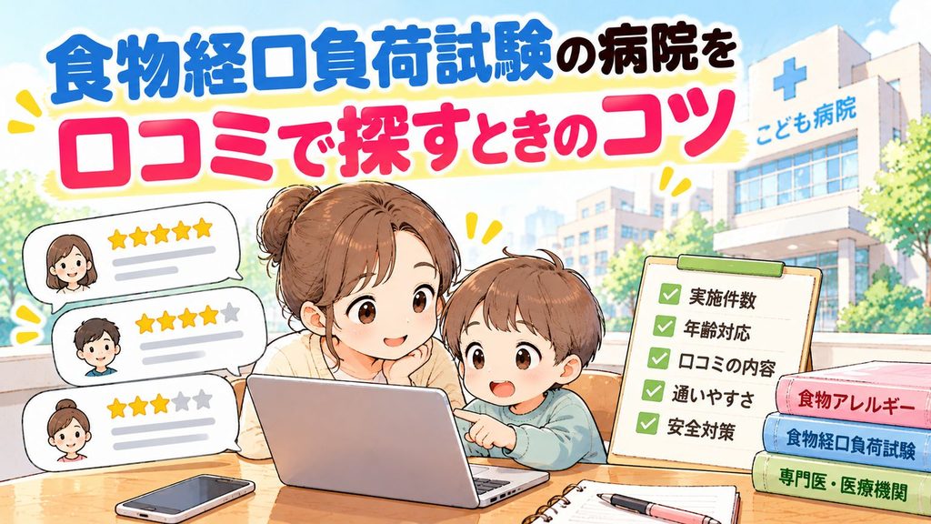 食物経口負荷試験の病院を口コミで探すときのコツ