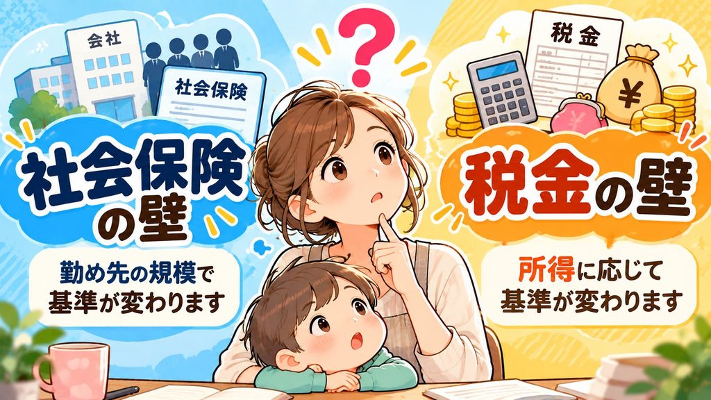 年収の壁には「社会保険の壁」と「税金の壁」があります