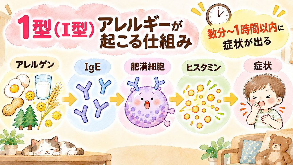 1型アレルギーが起こる仕組み