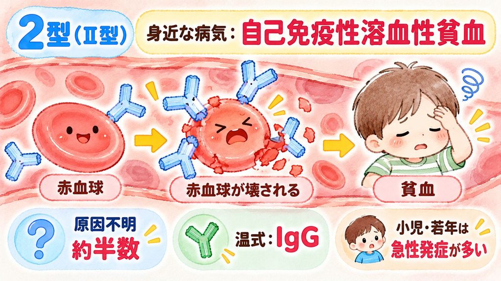 赤血球が壊されることで貧血が起こる病気