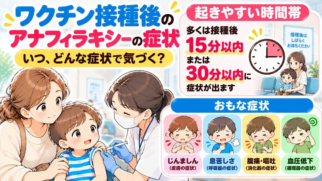 ワクチン接種後のアナフィラキシーの症状｜いつ、どんな症状で気づく？