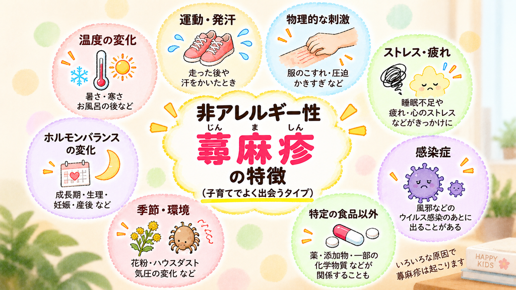 非アレルギー性の蕁麻疹のきっかけ