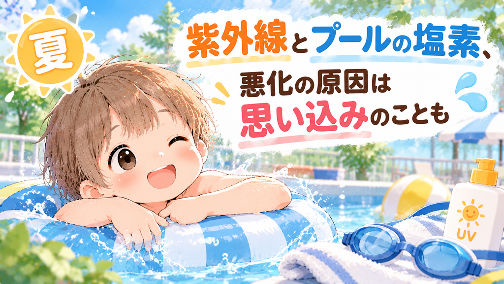 夏:紫外線とプールの塩素、悪化の原因は思い込みのことも