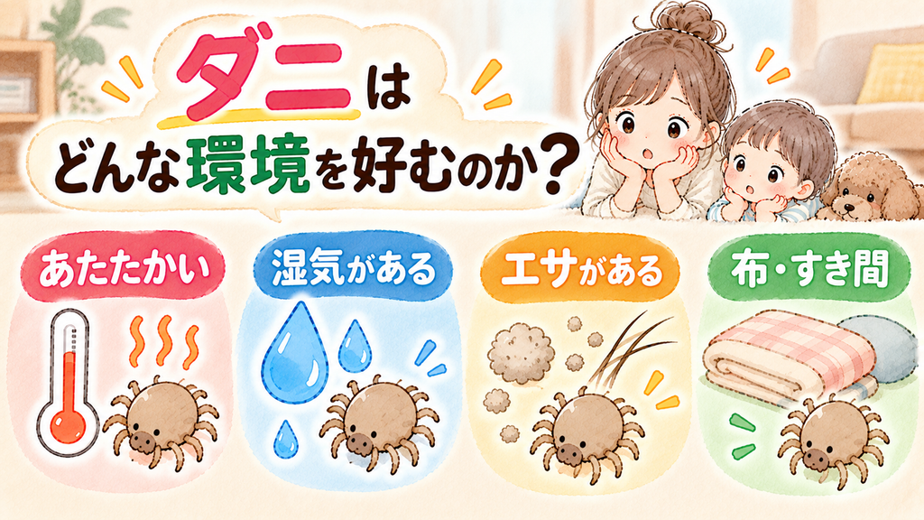 そもそもダニはどんな環境を好むのか