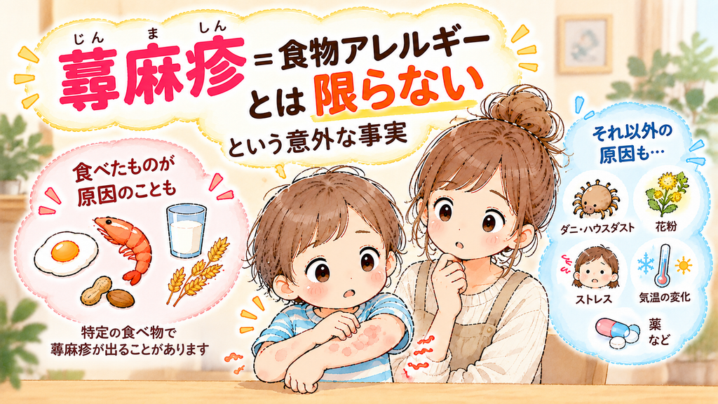 「蕁麻疹＝食物アレルギー」とは限らない、という意外な事実
