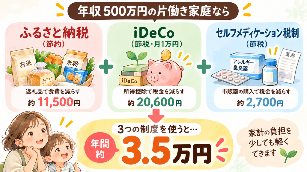 年収500万円の方働きの家庭なら