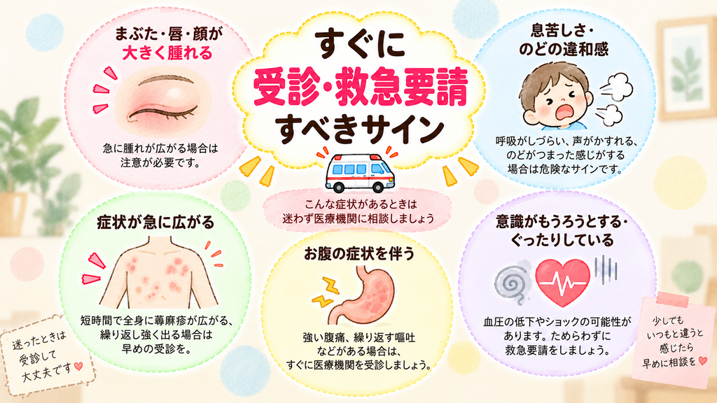 「アナフィラキシーショック」の一部症状