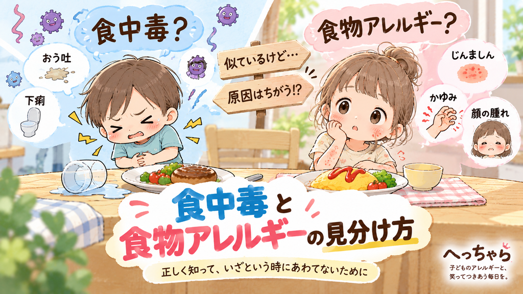 食中毒と食物アレルギーの見分け方