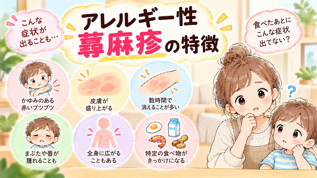 アレルギー性の蕁麻疹